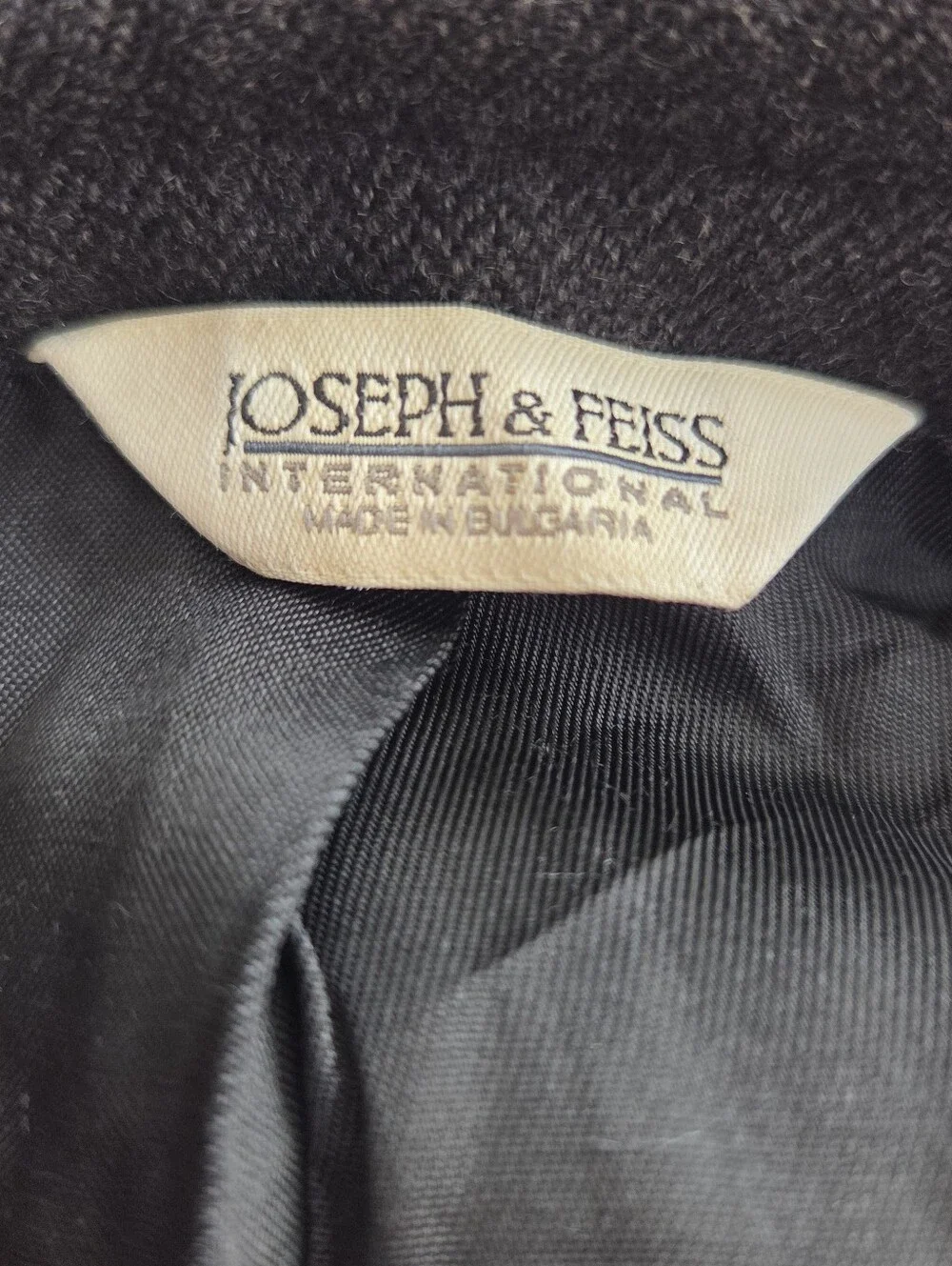 Joseph & Feiss 50R Black 100% Lambswool Blazer Sport Coat Classic Tailored